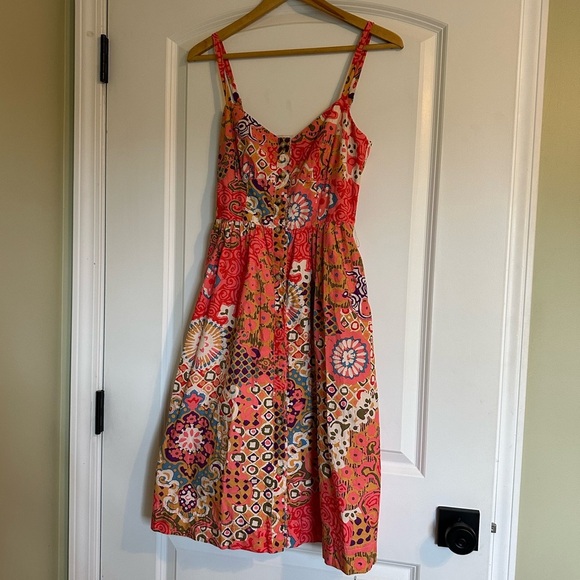 J. Crew Button Front Sundress in Poplin Paisley - Picture 4 of 8